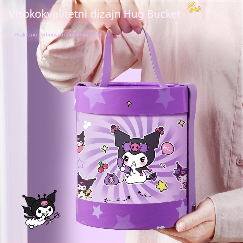 Kuromi kanta zagrljaja — DIY prazna kanta za djecu, laminirana, materijal Opp+Paper