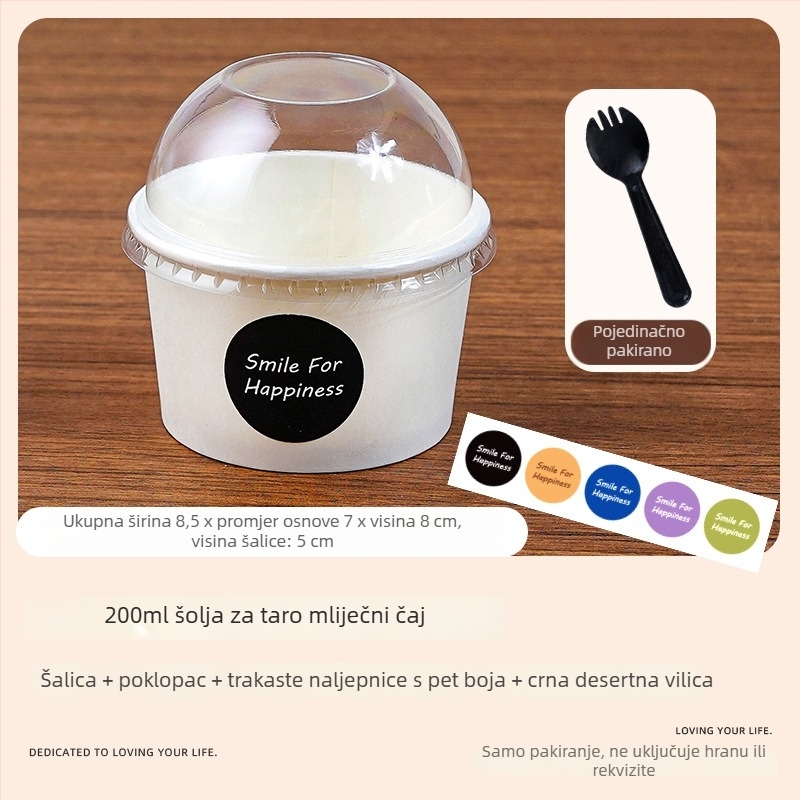 Ten Colors of Life pokrivene posudice za pečenje za jogurt/sir, 101–200 ml, pogodne za mikrovalnu