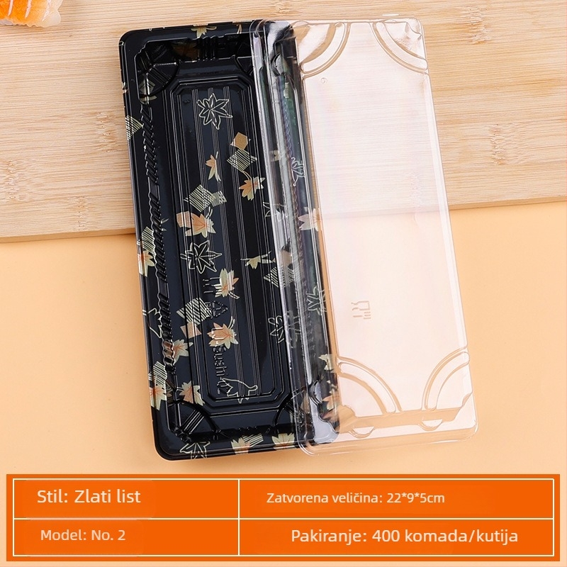 Kutija za sushi - Jednokratna, prozirna plastika s anti-fog efektom, pakiranje lososa, 200 kom, Marka Rice Source, Materijal: Plastika, Mikrovalna pećnica: Ne, Personalizacija: Da