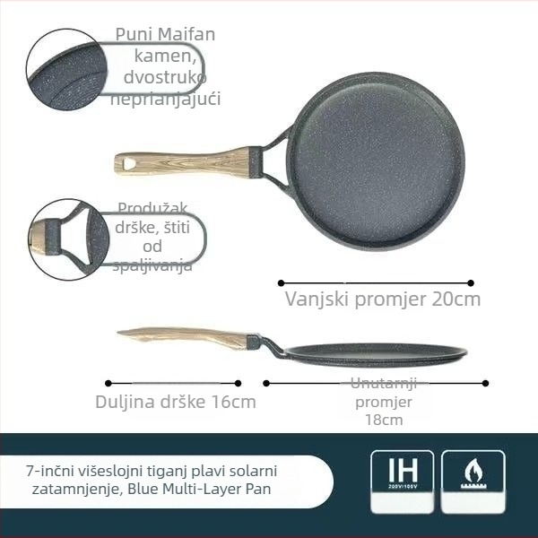 Maifan Stone tava - neprijanjajuća, aluminijska legura, jednostrano dno, pogodno za sve ploče