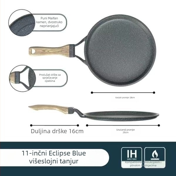 Maifan Stone tava - neprijanjajuća, aluminijska legura, jednostrano dno, pogodno za sve ploče