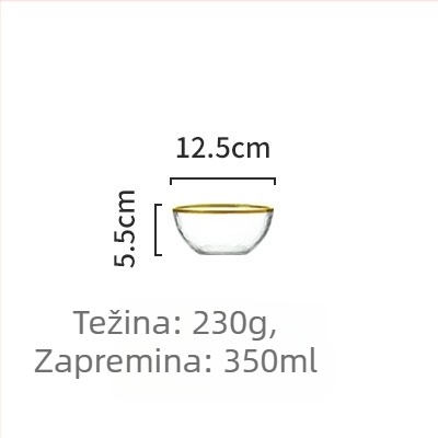 Stakleni set tanjura za večeru, okrugli oblik, moderan minimalistički stil, mogućnost personalizacije logotipom