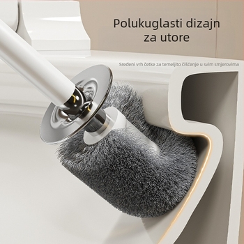 Četka za WC s prislanjem na vakumu, zidna montaža bez bušenja, bez mrtvog kuta – Brand Independent, Materijal: Plastika, Model: Yd2dFzPC, Stil: Svijetli luksuz