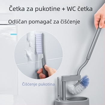Toaletna četka u japanskom stilu s dugom drškom, mekanim čekinjama, tri u jednom, čišćenje bez mrtvih kutova, plastični materijal