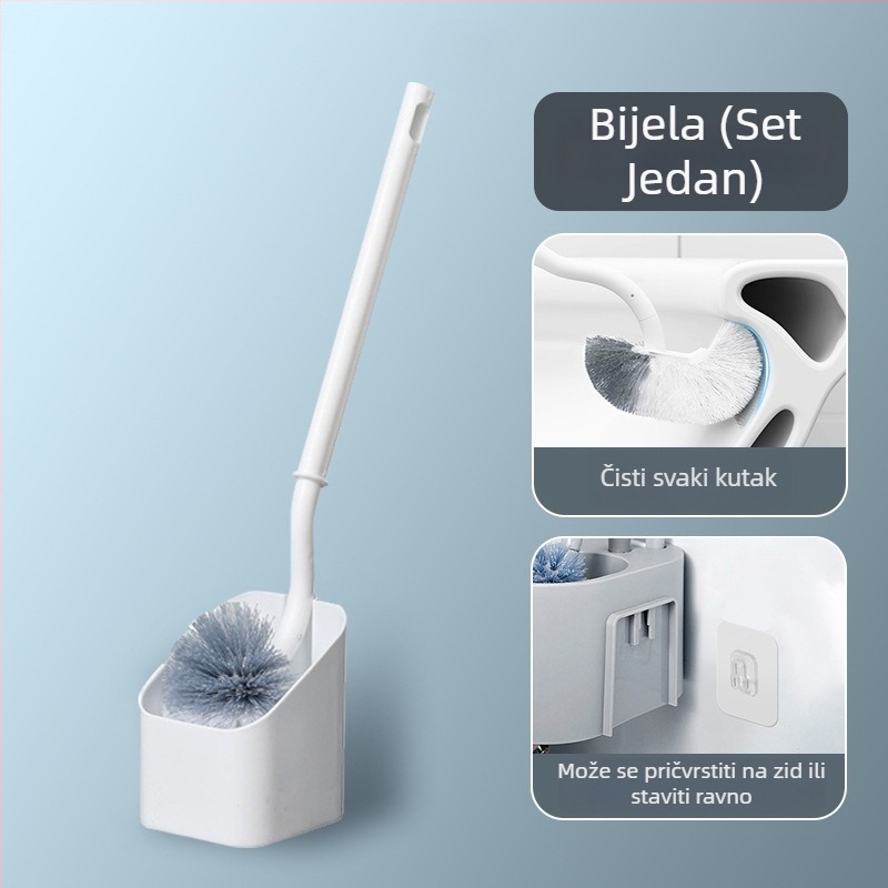Toaletna četka u japanskom stilu s dugom drškom, mekanim čekinjama, tri u jednom, čišćenje bez mrtvih kutova, plastični materijal