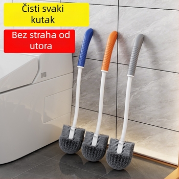 Set četke za WC s bazom, dugom drškom i zidnim držačem, plastičnog materijala