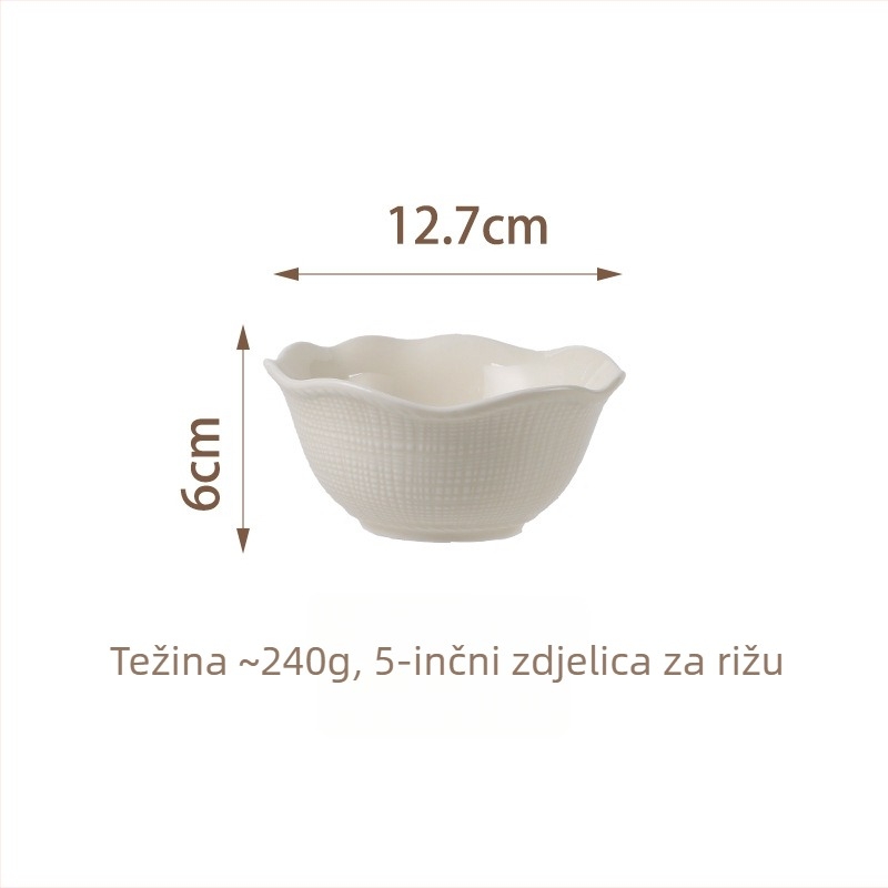 Keramički set posuđa (zdjele i tanjuri) — moderan minimalistički dizajn, jednobojna glazirana površina, prikladno za mikrovalnu, mogućnost prilagodbe