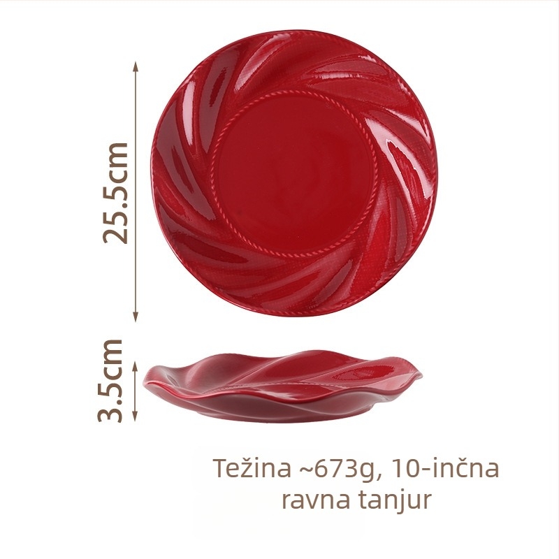 Keramički set posuđa (zdjele i tanjuri) — moderan minimalistički dizajn, jednobojna glazirana površina, prikladno za mikrovalnu, mogućnost prilagodbe