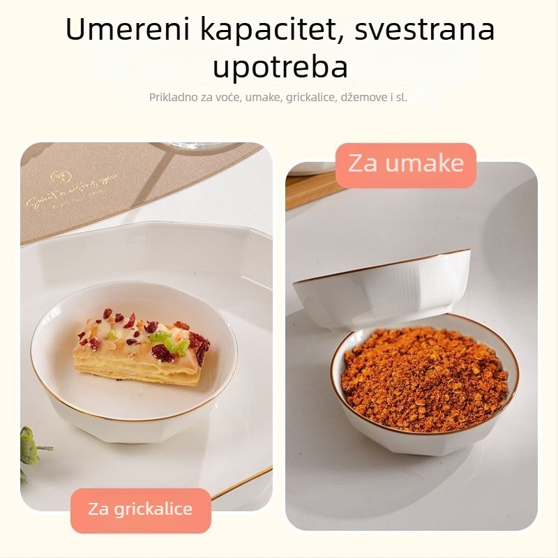 Keramičke zdjelice za umake u nordijskom stilu za kućnu upotrebu; moguć ispis logotipa; pogodna kao poklon za kolege na konferenciji