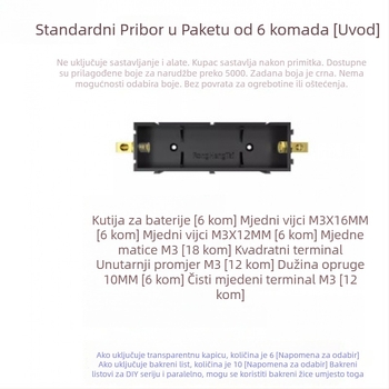 DIY modularna kutija za baterije 21700/18650 sa bakrenim stupcima podrške bez zavarivanja