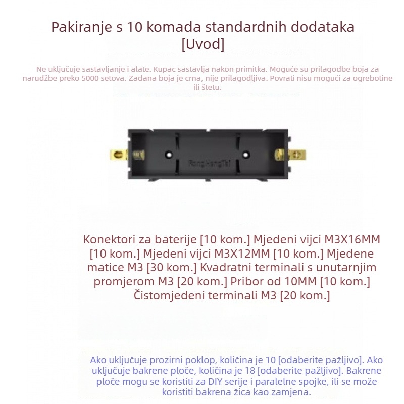 DIY modularna kutija za baterije 21700/18650 sa bakrenim stupcima podrške bez zavarivanja