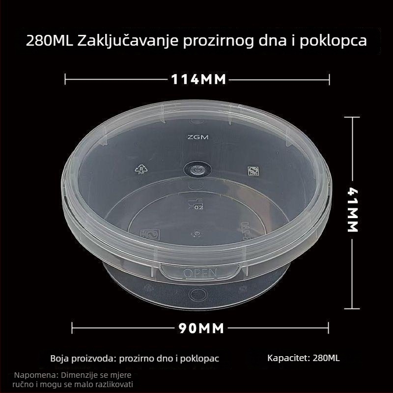 Posuda za juhu za dostavu s poklopcem, otporna na prolijevanje, protiv krađe