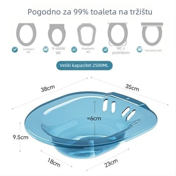 PET sjedalo za kupanje za žene, antibakterijski bazen za žene i hemoroide i trudnoću, pranje stražnjice, šifra proizvoda 45512
