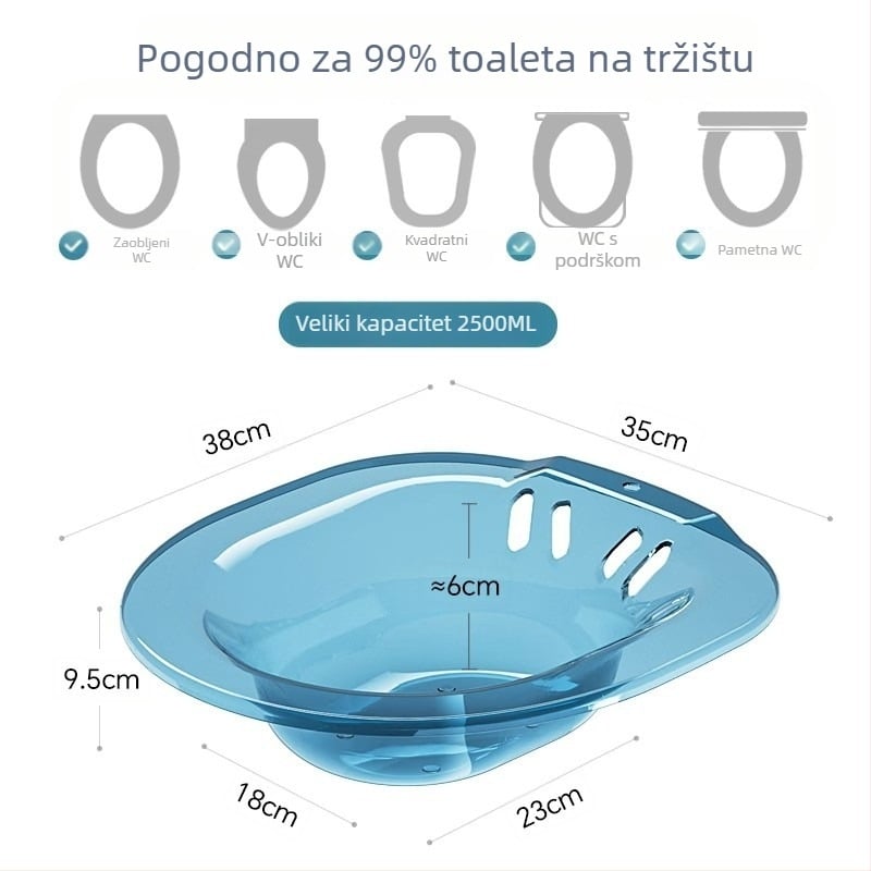 PET sjedalo za kupanje za žene, antibakterijski bazen za žene i hemoroide i trudnoću, pranje stražnjice, šifra proizvoda 45512