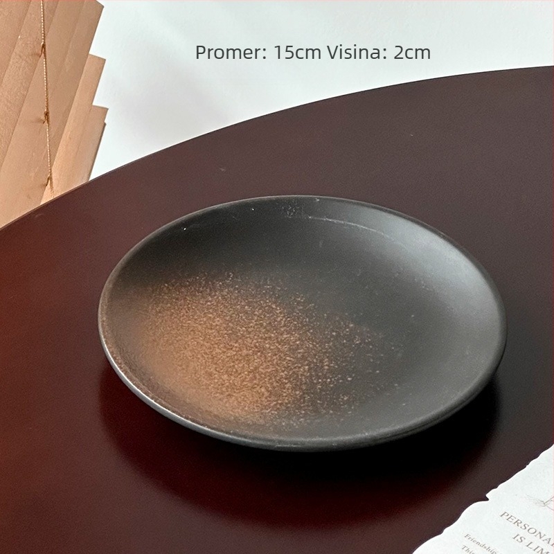 Senzhi japanski keramički plitki tanjur, kružnog oblika