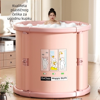 Sklopiva PVC kada za kupanje s mehurićima za odrasle – visoki bridovi, bez montaže