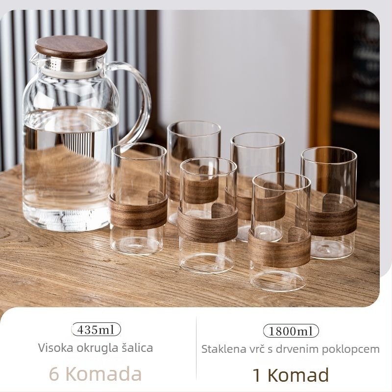 Set čajnoga lonca i šalice kineskog stila – borosilikatno staklo visokog čvrstoće, marka Unique (Stil: kineskog stila; Materijal: borosilikatno staklo; Marka: Unique)