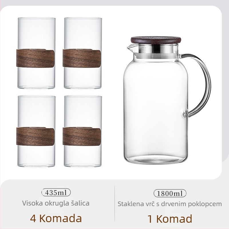 Set čajnoga lonca i šalice kineskog stila – borosilikatno staklo visokog čvrstoće, marka Unique (Stil: kineskog stila; Materijal: borosilikatno staklo; Marka: Unique)