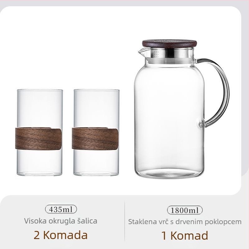 Set čajnoga lonca i šalice kineskog stila – borosilikatno staklo visokog čvrstoće, marka Unique (Stil: kineskog stila; Materijal: borosilikatno staklo; Marka: Unique)