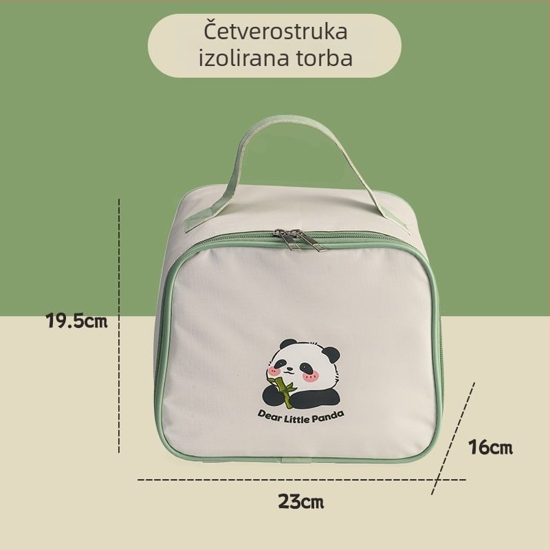 Kutija za ručak od nehrđajućeg čelika 304 s poklopcem, kompatibilna s mikrovalnom, dvostruki sloj, kapacitet 501–800 ml