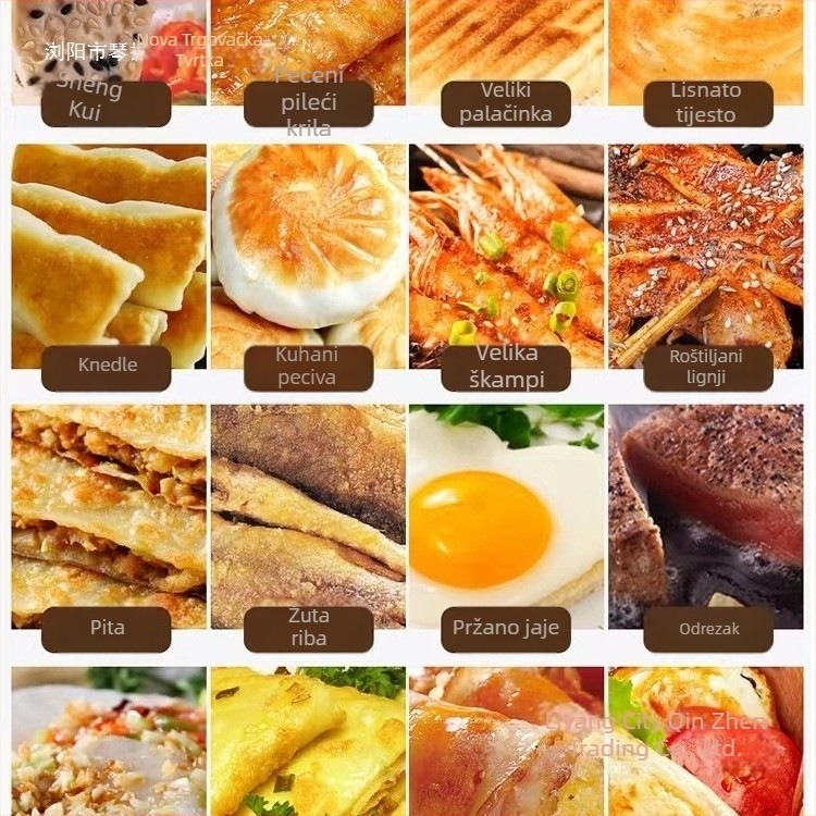 Električna tava za pečenje, dvostrano zagrijavanje, 2200W, 220V, 50Hz