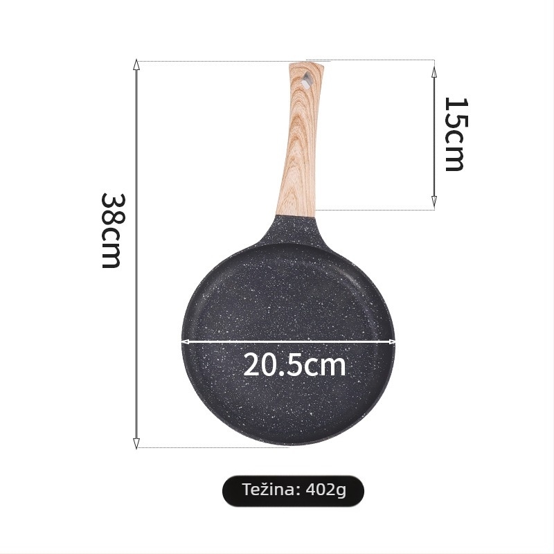 Tiganj za prženje s non-stick premazom, aluminij, model: tiganj za jaja, mogućnost personalizacije loga, pogodan za uobičajene štednjake
