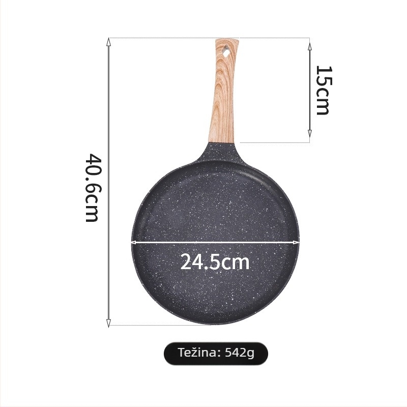 Tiganj za prženje s non-stick premazom, aluminij, model: tiganj za jaja, mogućnost personalizacije loga, pogodan za uobičajene štednjake