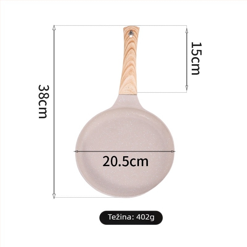 Tiganj za prženje s non-stick premazom, aluminij, model: tiganj za jaja, mogućnost personalizacije loga, pogodan za uobičajene štednjake