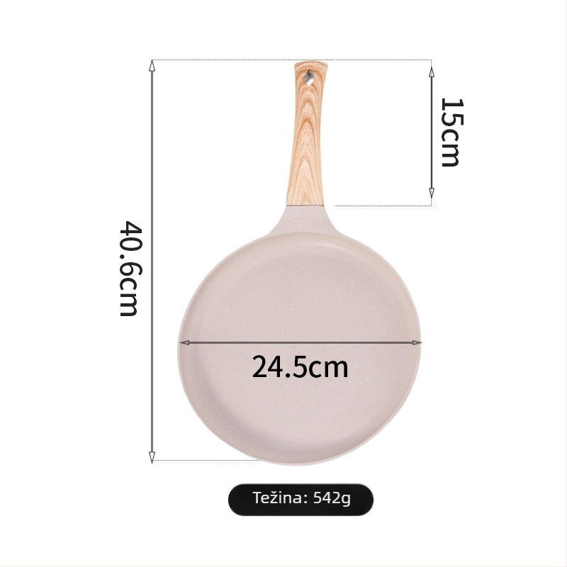 Tiganj za prženje s non-stick premazom, aluminij, model: tiganj za jaja, mogućnost personalizacije loga, pogodan za uobičajene štednjake