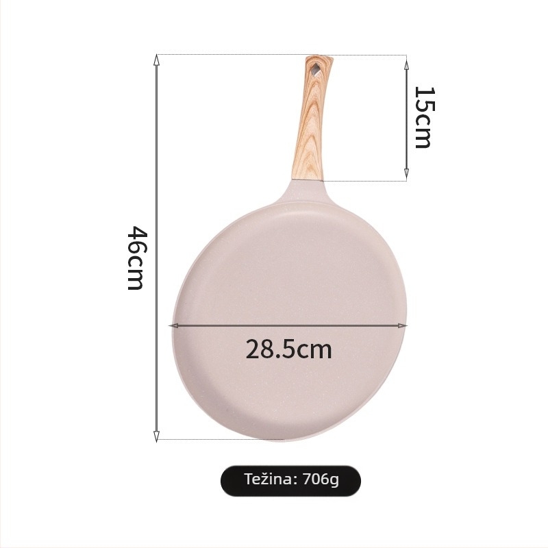 Tiganj za prženje s non-stick premazom, aluminij, model: tiganj za jaja, mogućnost personalizacije loga, pogodan za uobičajene štednjake