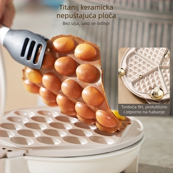 Gofr mak s dvostrukim pločama, model EL-3025, 750W, 220V/50Hz, mehaničko upravljanje