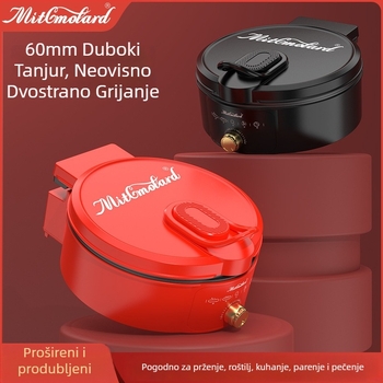 Električno tava za palačinke s dvostrukim grijanjem, 1200W, 220V, za 4-5 osoba