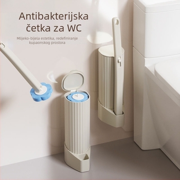 Jednokratni set četke za WC, zidni nosač, zamjenjivi nastavci, plastična konstrukcija
