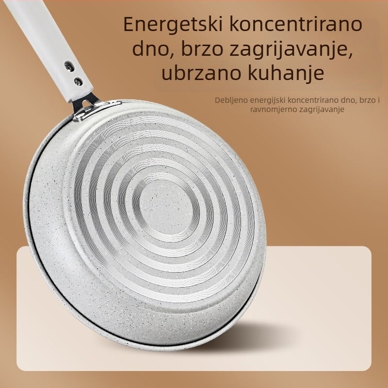 Tava za prženje s nelepivim premazom, višenamjenska, od finog željeza, višeslojno dno, pogodna za plinsku ploču