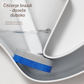 Zidna jednokratna četka za WC s ugrađenim sredstvom za čišćenje i zamjenjivom glavom četke