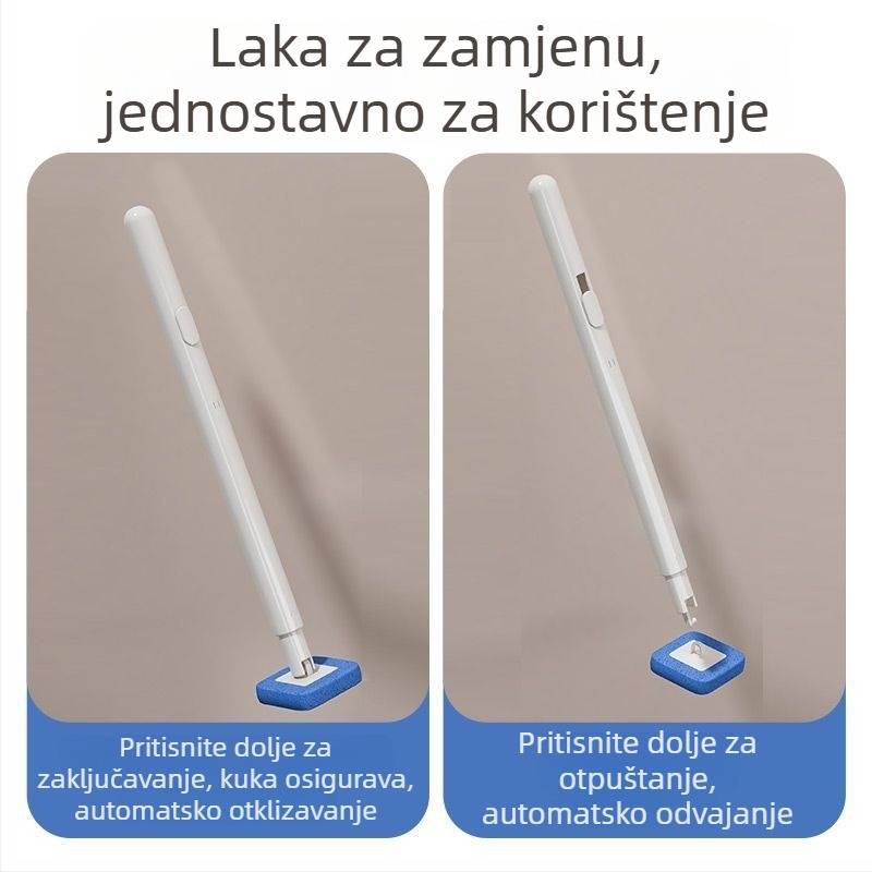Jednokratni set četke za WC s držačem na zid za kupaonicu, čišćenje teških kutova, plastika