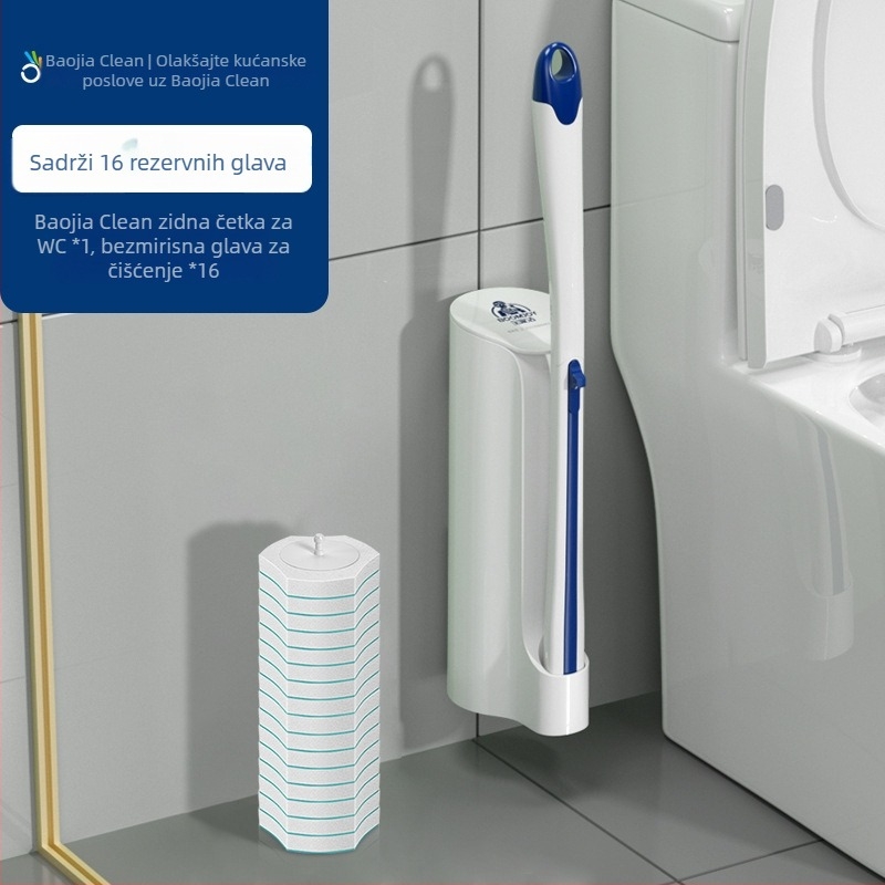 Jednokratna četka za klozeti squat – zidna, plastična, moderan minimalističan stil, Baojiajie