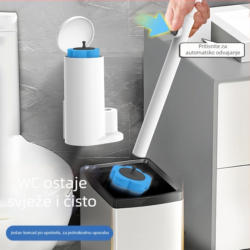 Jednokratna glava četke za WC – materijal spužva, za kućanstva i studentske domove