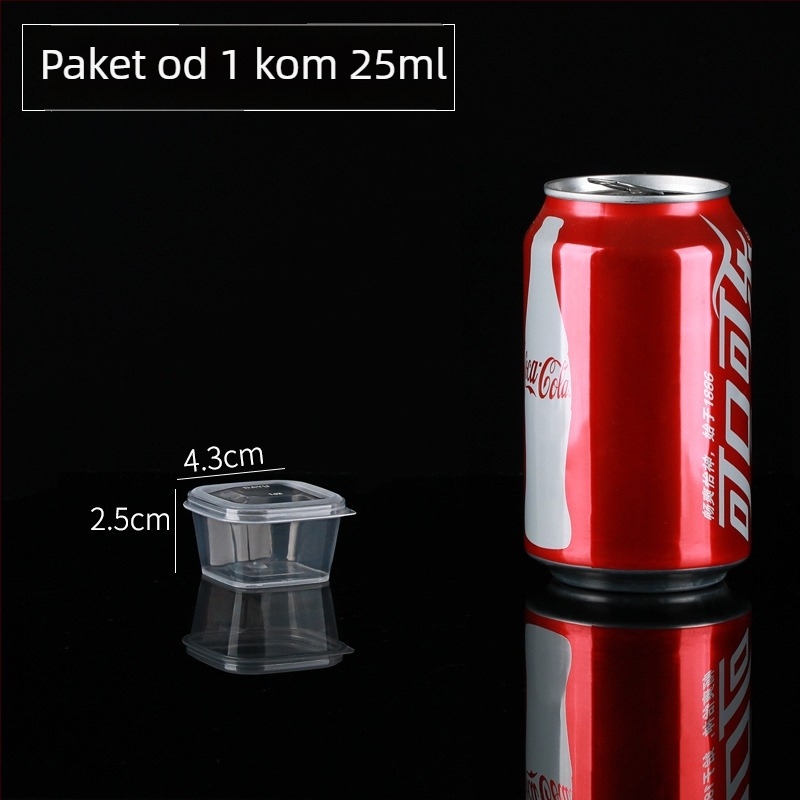 Jednokratna kružna plastična čašica za umake s kutijom za dip, okus passion fruit, za ponijeti
