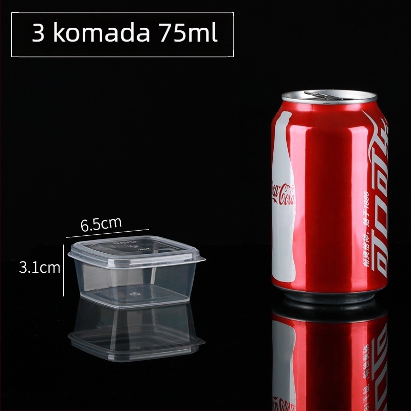 Jednokratna kružna plastična čašica za umake s kutijom za dip, okus passion fruit, za ponijeti