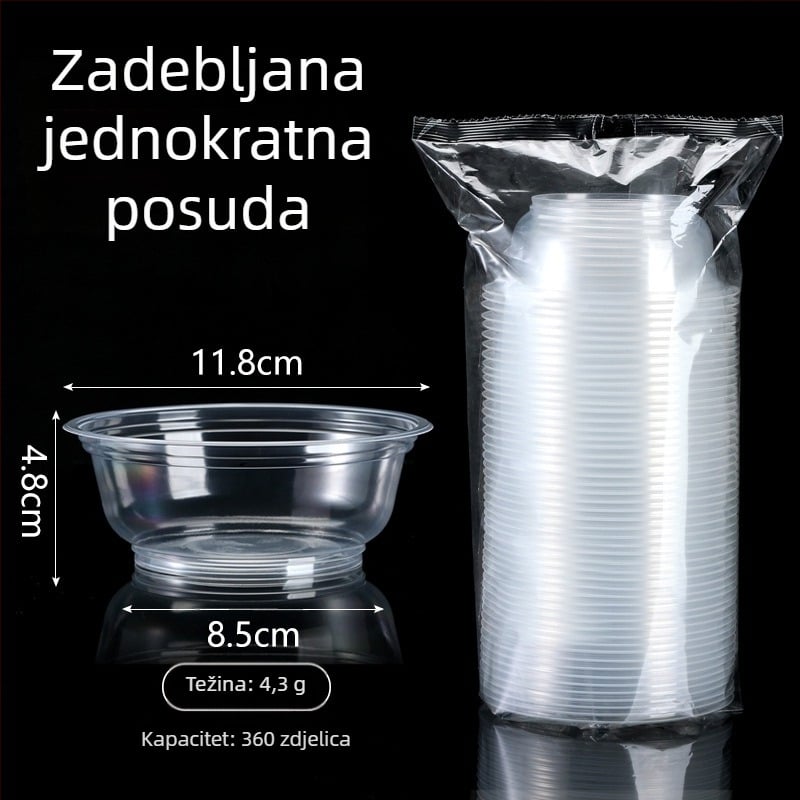 Jednokratna kružna plastična čašica za umake s kutijom za dip, okus passion fruit, za ponijeti
