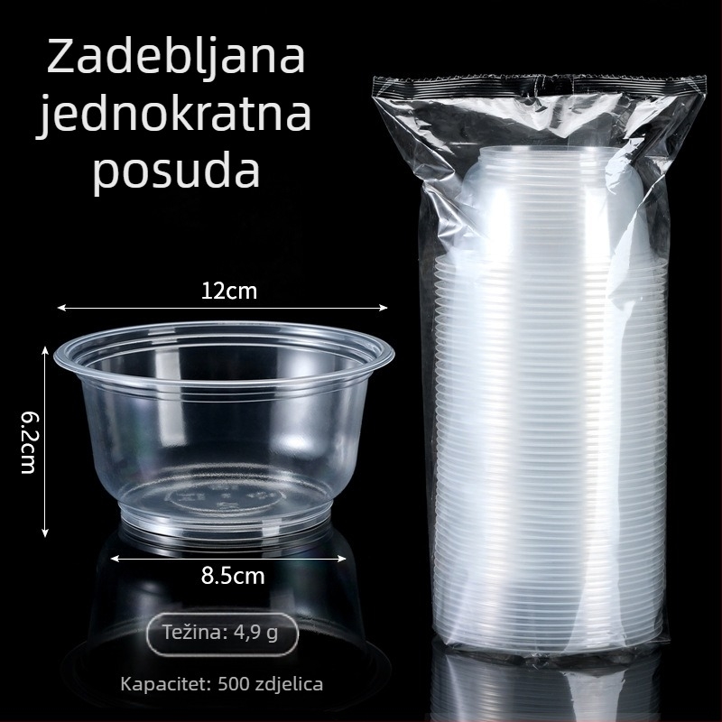 Jednokratna kružna plastična čašica za umake s kutijom za dip, okus passion fruit, za ponijeti