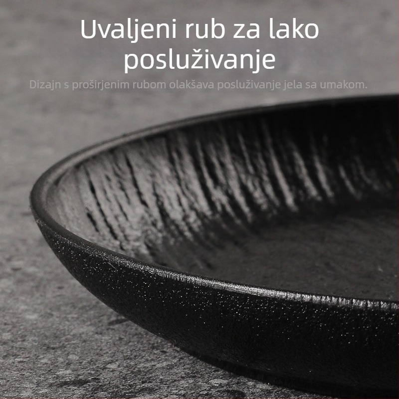 Posuda za kost s kamnatim uzorkom, plastična, okrugla, stil lagani luksuz, mogućnost prilagodbe loga, nije pogodno za mikrovalnu pećnicu