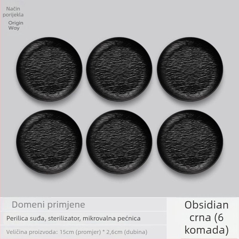 Posuda za kost s kamnatim uzorkom, plastična, okrugla, stil lagani luksuz, mogućnost prilagodbe loga, nije pogodno za mikrovalnu pećnicu
