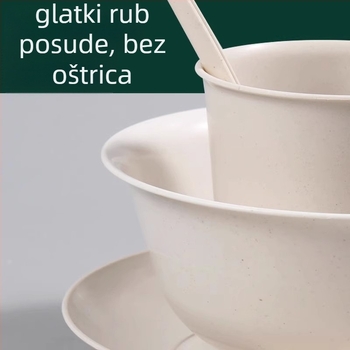 Jednokratni set posuđa od aluminijske folije, prehrambene kvalitete, debeli tanjuri, otporni na visoke temperature, za vanjsku uporabu.