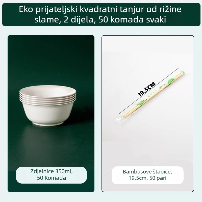 Jednokratni set posuđa od aluminijske folije, prehrambene kvalitete, debeli tanjuri, otporni na visoke temperature, za vanjsku uporabu.