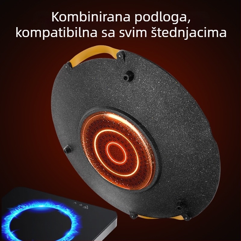 Jocel aluminijska okrugla prijenosna grill ploča