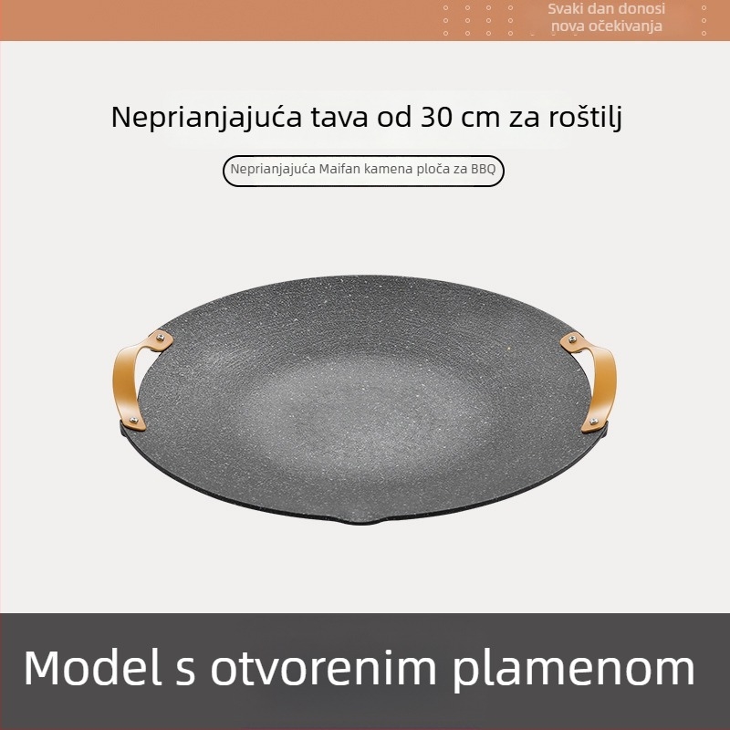 Jocel aluminijska okrugla prijenosna grill ploča