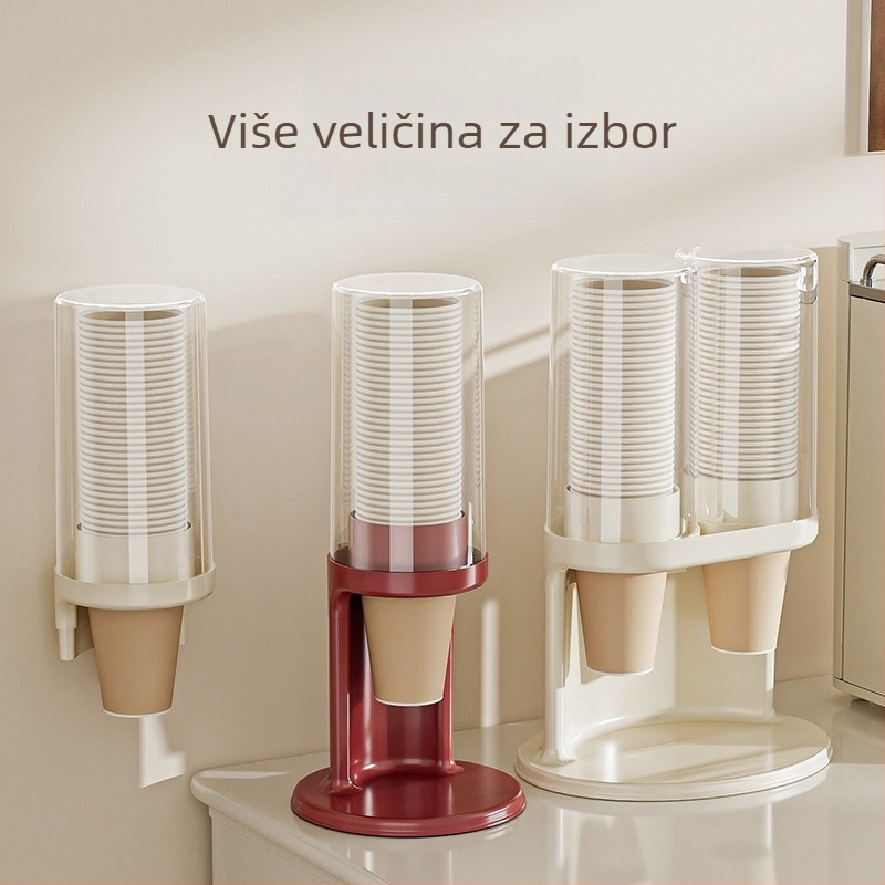 Zidni držač za čaše, bez bušenja, PET materijal, verzija s jednim ili dvostrukim cijevima, svijetao luksuzni retro stil, 370 g