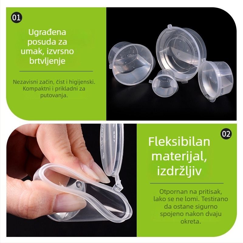 Han sheng jednokratne kružne posudice za umak od PP, velike kapacitete, za takeaway, prehrambeni plast